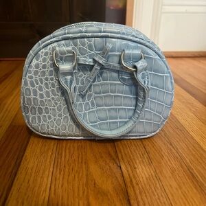 Urban Outfitters Light Blue Crocodile-Embossed Mini Bag